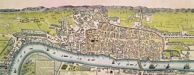 Londinium Antiqua, map of London, published by William Darton, 1563 by English School